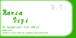 maria vizi business card